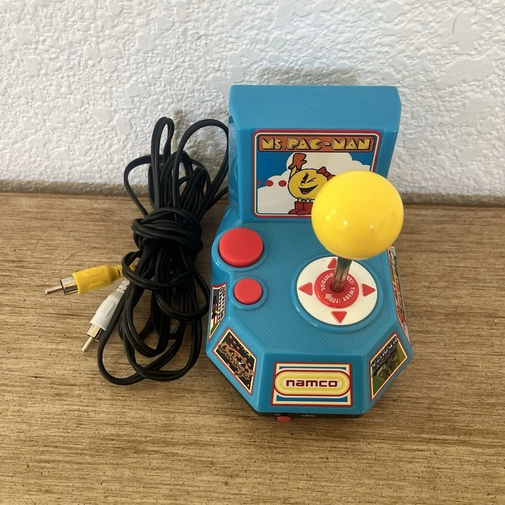 Jakks Pacific Ms. Pac-Man TV Games Plug & Play 5 Games Galaga Mappy Namco Arcade